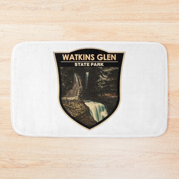 Item preview, Watkins Glen State Park New York Watercolor Badge designed and sold by KrisSidDesigns.