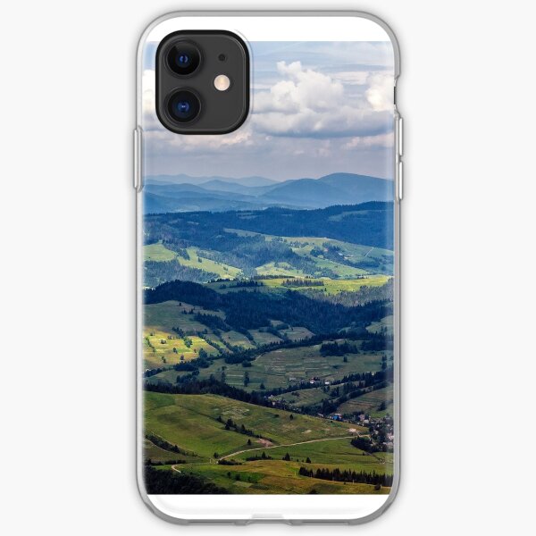 high mountain panorama view iPhone Soft Case