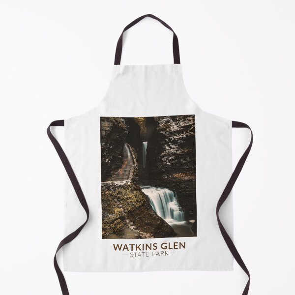 Item preview, Watkins Glen State Park New York Watercolor Vintage designed and sold by KrisSidDesigns.