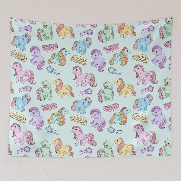 Item preview, Vintage My Little Pony Seamless Pattern - Nostalgic Toys designed and sold by FreyaDraws.