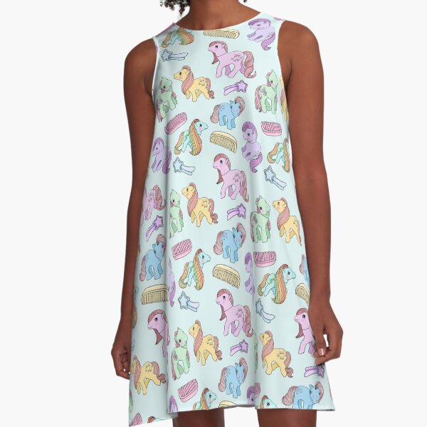Item preview, Vintage My Little Pony Seamless Pattern - Nostalgic Toys designed and sold by FreyaDraws.