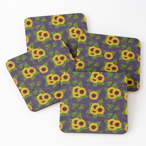 Item preview, Sunflowers on Purple background designed and sold by JadeRyder.