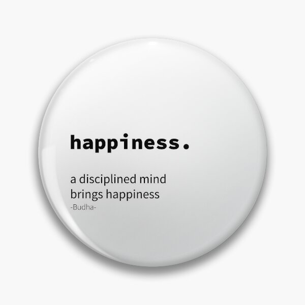 Item preview, A disciplined mind brings happiness | Black on bright background designed and sold by JenTrinhArt.