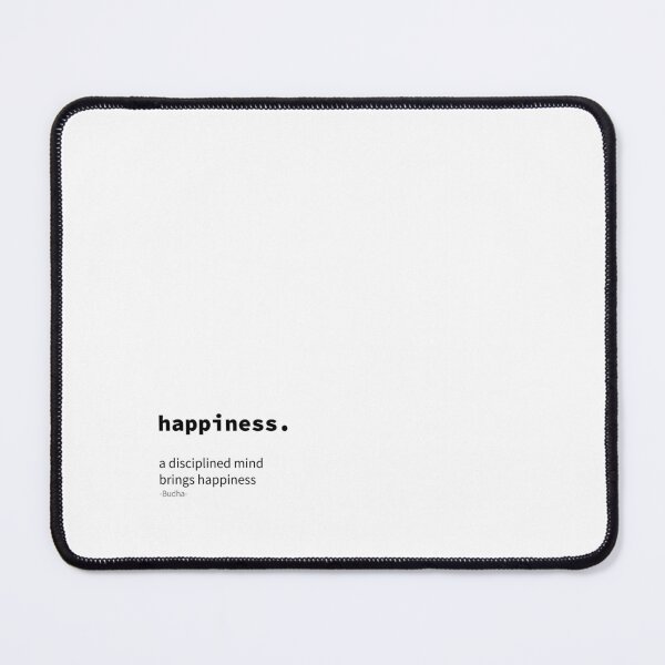 Item preview, A disciplined mind brings happiness | Black on bright background designed and sold by JenTrinhArt.