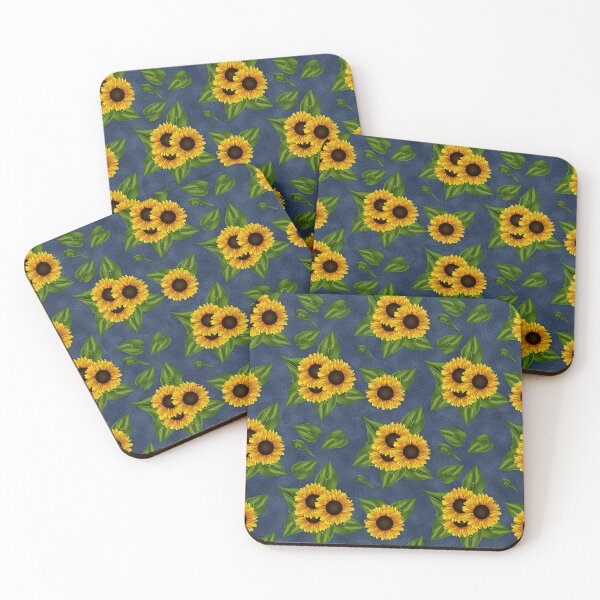 Item preview, Sunflowers on Royal Blue background designed and sold by JadeRyder.