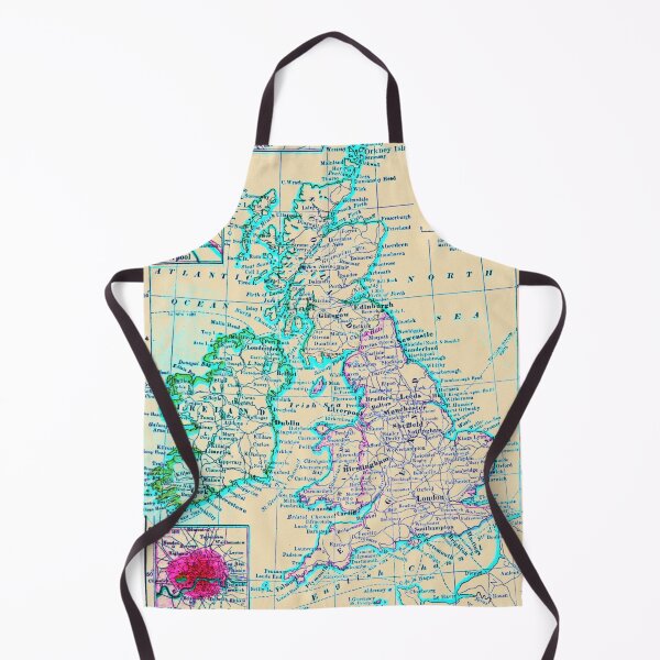 Item preview, Vintage Map of the British Isles | Dated 1898 | Colorized designed and sold by DazellsEmporium.