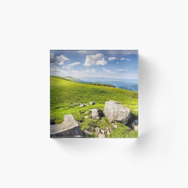 boulders on the Carpathian hillside Acrylic Block