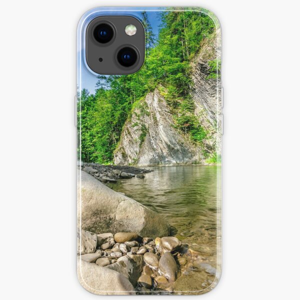 shore of forest river iPhone Soft Case