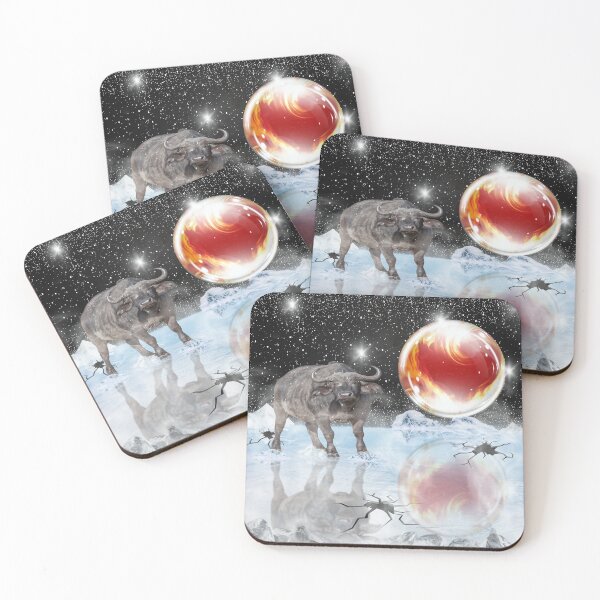 Item preview, A buffalo is strayed on icy surface. designed and sold by ThanhCong-VN.