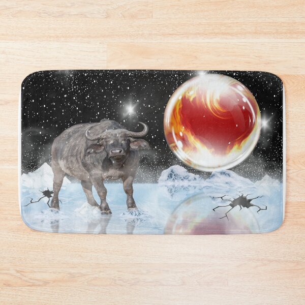 Item preview, A buffalo is strayed on icy surface. designed and sold by ThanhCong-VN.
