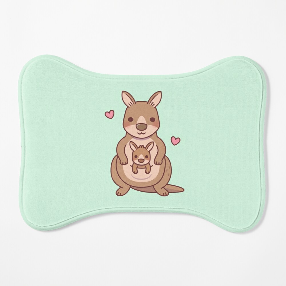 Cool cartoon kangaroo animal mat