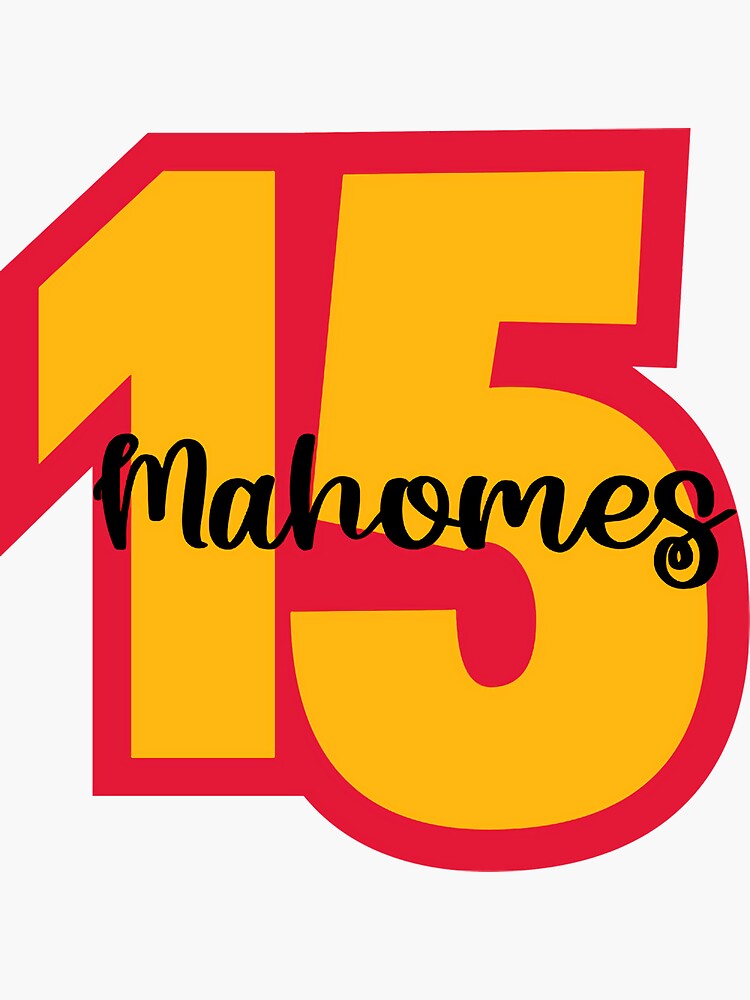 Patrick Mahomes 15 Chiefs  Sticker by fezztee