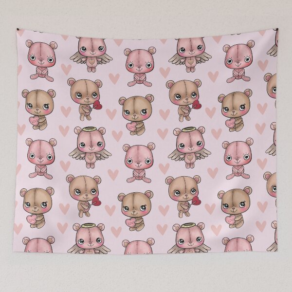Item preview, Rustic Valentines Day Bears designed and sold by FreyaDraws.