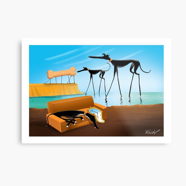 Greylvador Dali Metal Print
