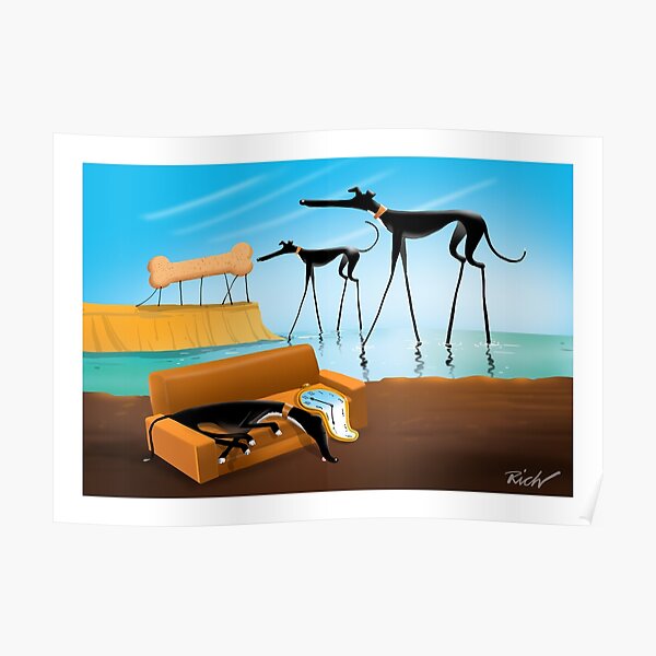 Greylvador Dali Poster