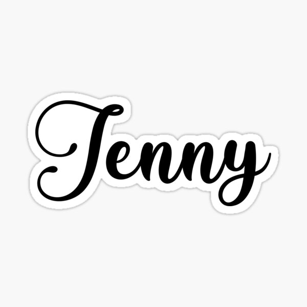 Jenny Name Handwritten Calligraphy Sticker For Sale By Yelenastore