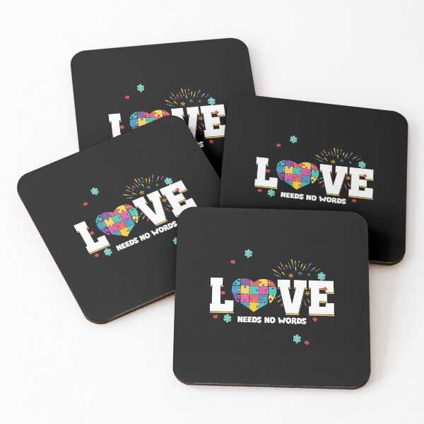 Item preview, Love Needs No Words Heart Autism Awareness Puzzle Ribbon  designed and sold by KathyJohn39372.