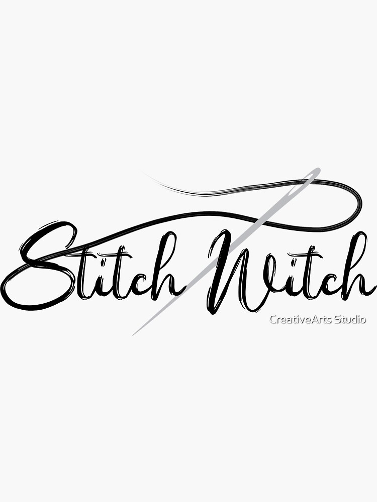 "Stitch Witch" Sticker for Sale by Swobby12 Redbubble