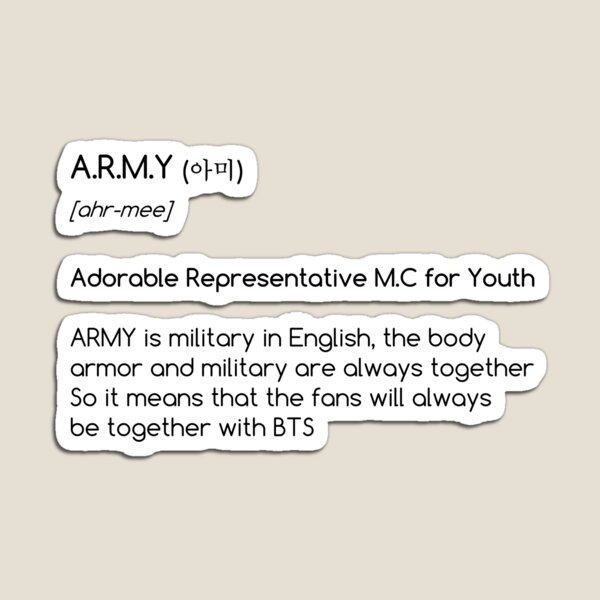 Kpop Bts Army Definition Gifts Merchandise Redbubble