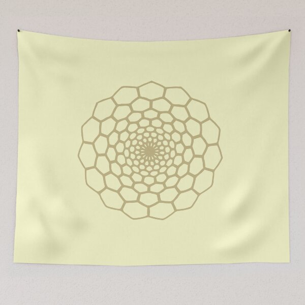 Item preview, Golden Beehive Honey Comb Fractal Mandala designed and sold by teenugs.