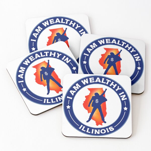Item preview, I am wealthy in Illinois - Love & Happiness in Illinois, USA -  designed and sold by 1212-Design.