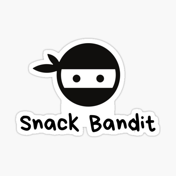 Item preview, Snack Bandit | Funny Kids | Hungry | Thief | Ninja | Food | Light Background designed and sold by SidefatSayings.