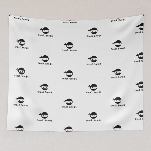 Item preview, Snack Bandit | Funny Kids | Hungry | Thief | Ninja | Food | Light Background designed and sold by SidefatSayings.
