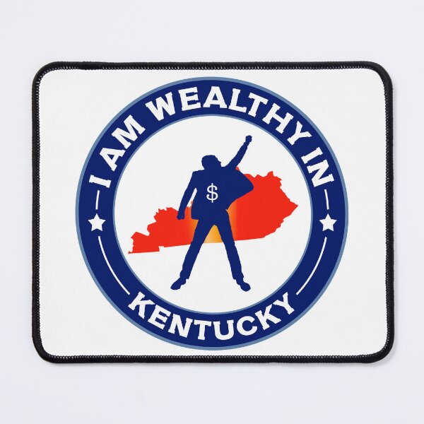 Aperçu de l'œuvre I am wealthy in Kentucky - Love & Happiness in Kentucky, USA -  créée et vendue par 1212-Design.