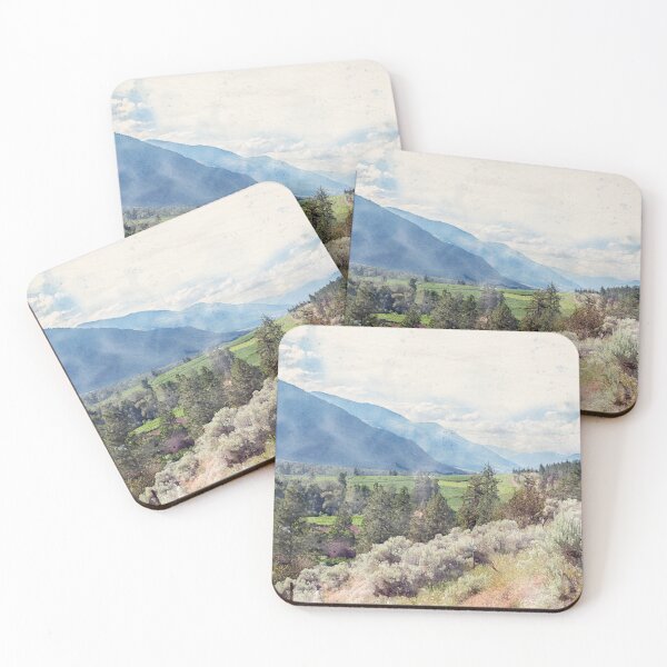Item preview, Watercolor Similkameen Valley Scenic View in Summer designed and sold by Amy Mitchell.
