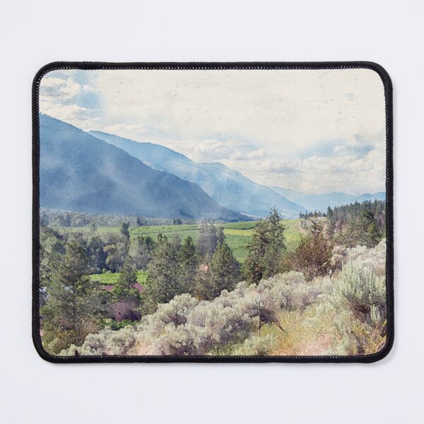 Item preview, Watercolor Similkameen Valley Scenic View in Summer designed and sold by Amy Mitchell.