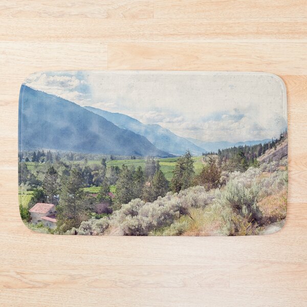 Item preview, Watercolor Similkameen Valley Scenic View in Summer designed and sold by Amy Mitchell.