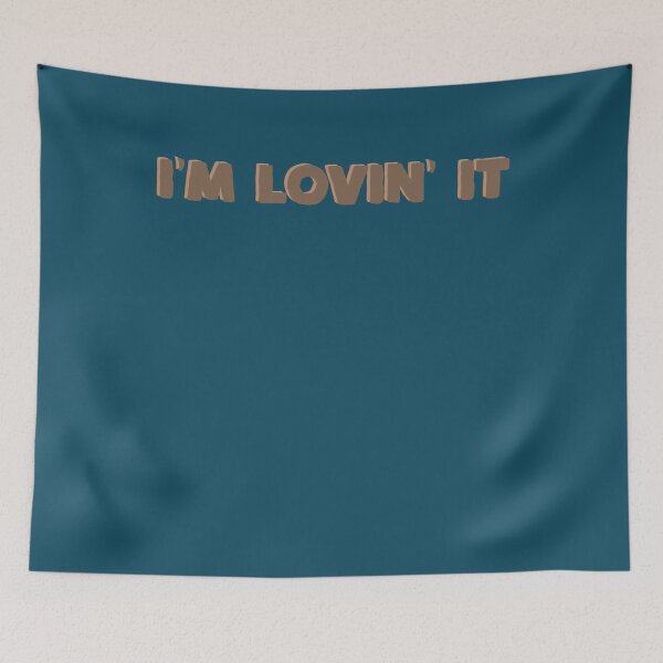 Item preview, im lovin it text quote sticker trendy brown designed and sold by DevinKshlerin.