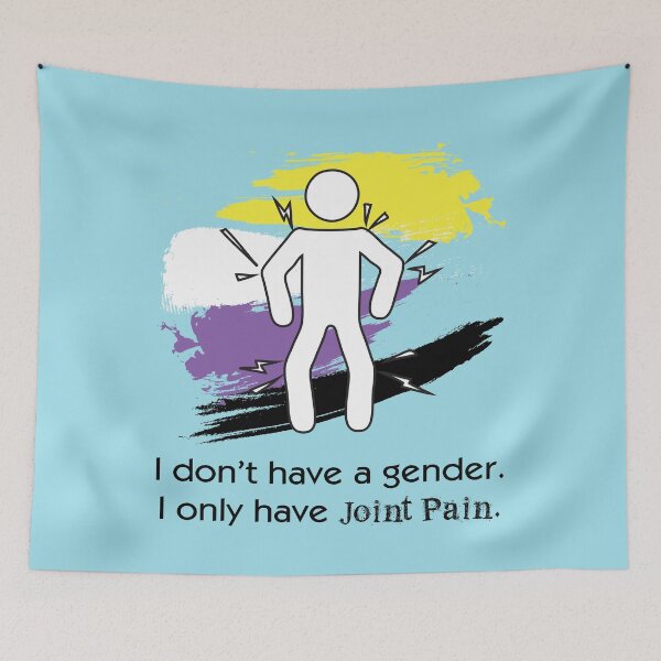 Item preview, No Gender Only Joint Pain - Non-Binary Pride Design designed and sold by PKHalford.