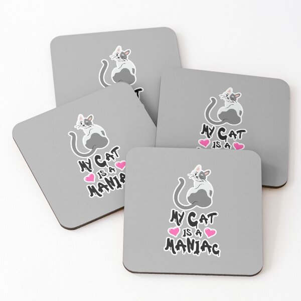 Item preview, My Cat is a Maniac Cats Mania Love designed and sold by PodiShawna.