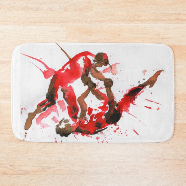 Item preview, The Art of Combat: A Red and Black Ink Stroke Tribute to Martial Arts designed and sold by ocota831.