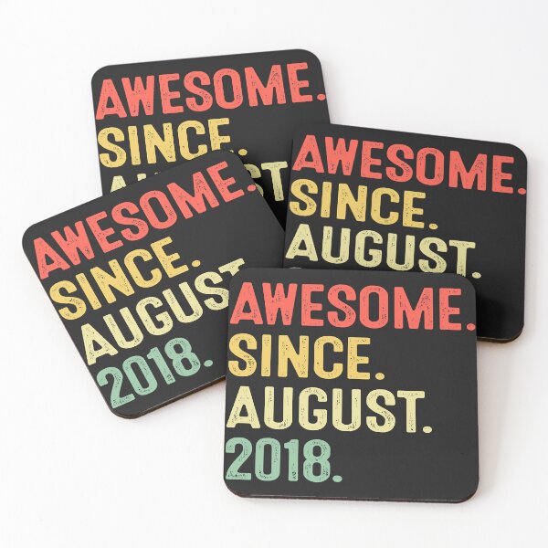 Item preview, 4 Years Old Gifts Awesome Since August 2018 4th Birthday designed and sold by HarveyHF.
