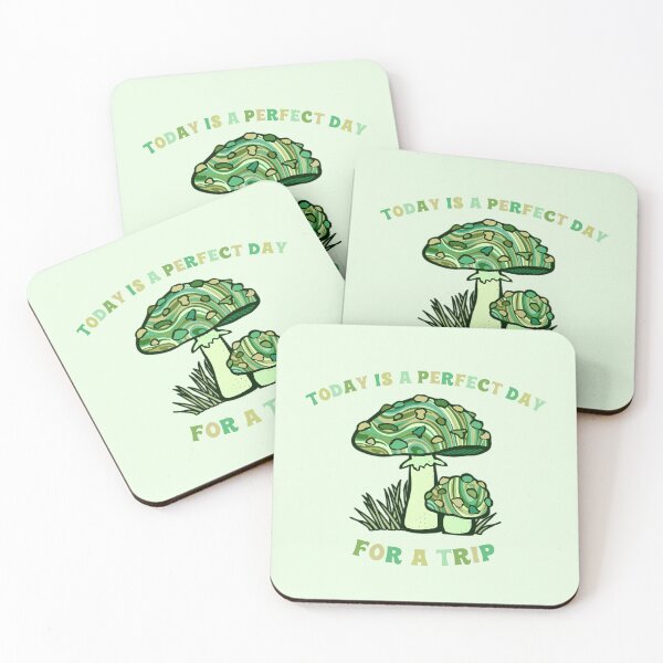 Item preview, Today Is A Perfect Day For A Trip Hippie Psychedelic Psilocybin Mushrooms Green designed and sold by everything4eva.