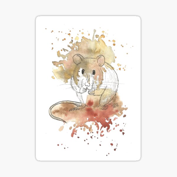 Rat - watercolor Sticker