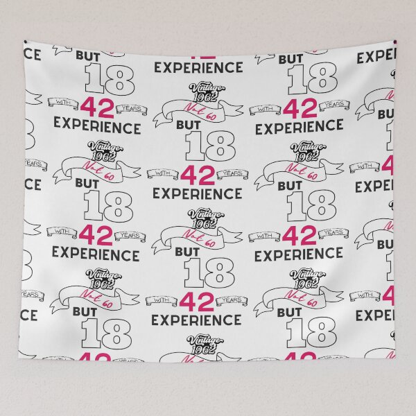 Item preview, [60BIRTHDAY] Vintage 1962 Not 60 but 18 with 42 years Experience designed and sold by slicksdesigns.