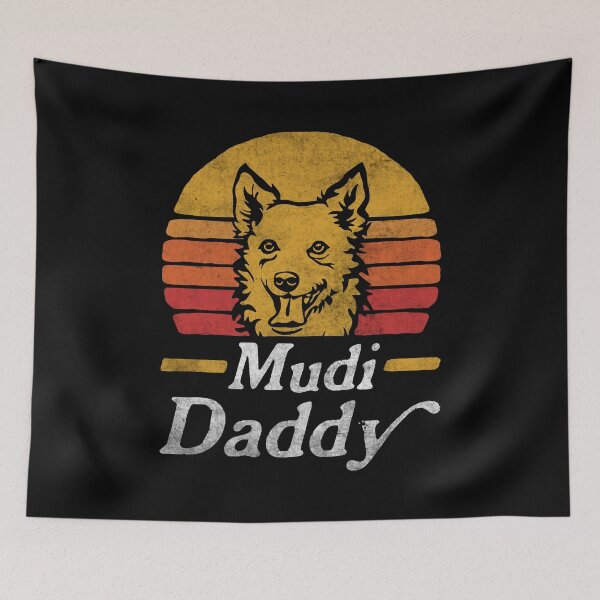 Item preview, Retro Vintage Mudi Papi designed and sold by More Cute Dogs.