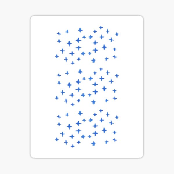 Serene Cross - Blue Pattern Sticker