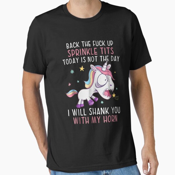 Vista previa del artículo con la obra «Back The Fuck Ups Sprinkle Tits Citas divertidas de unicornio», diseñado y vendido por BradyAnthony.