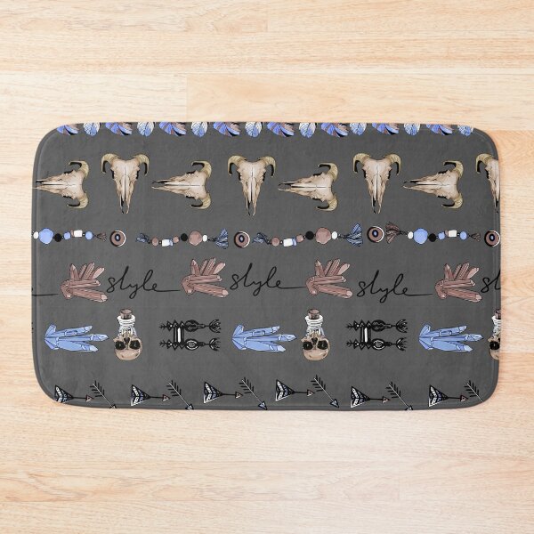 Item preview, Vector pattern boho style. Crystal, feathers, Animal skulls, ornament designed and sold by Anastasiia Yurevych.