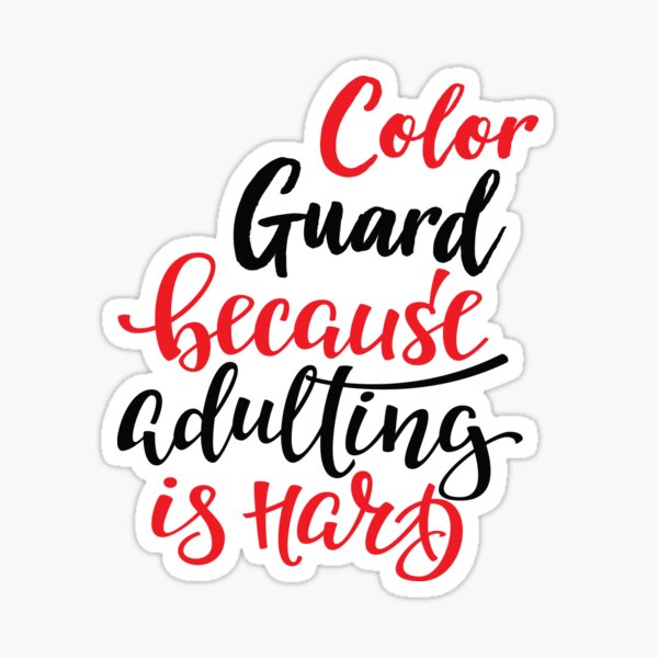  STICKER DAD Color Guard Girl - Size: 4, Color: Black