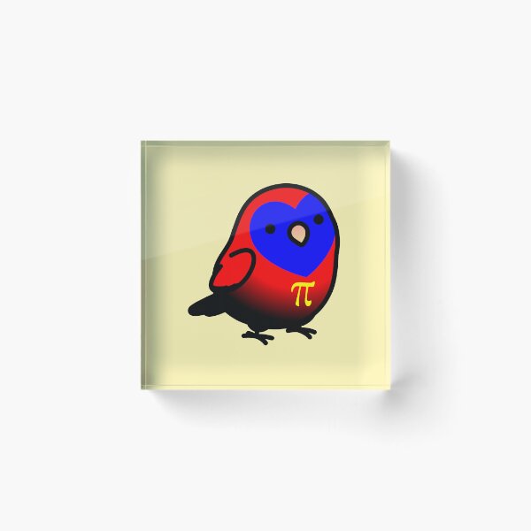 Item preview, Chubby Polyamory LGBT+ Pride Lovebird designed and sold by birdhism.