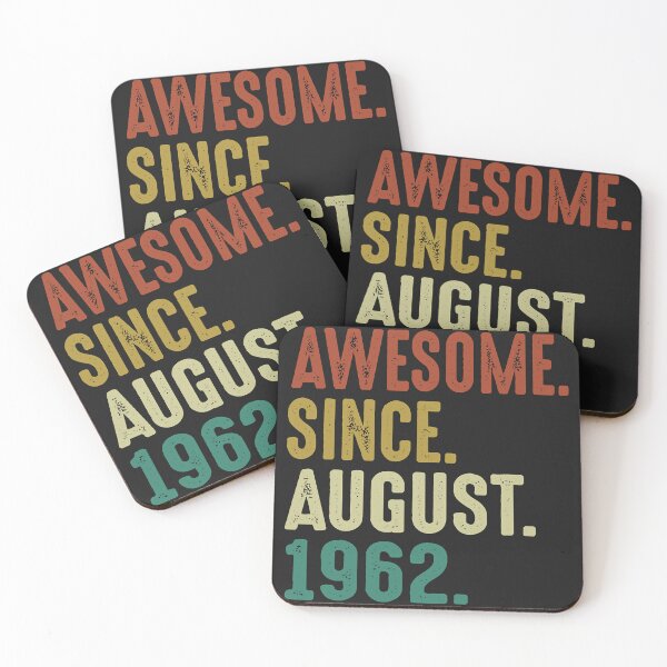 Item preview, 60 Years Old Gifts Awesome Since August 1962 60th Birthday designed and sold by HarveyHF.
