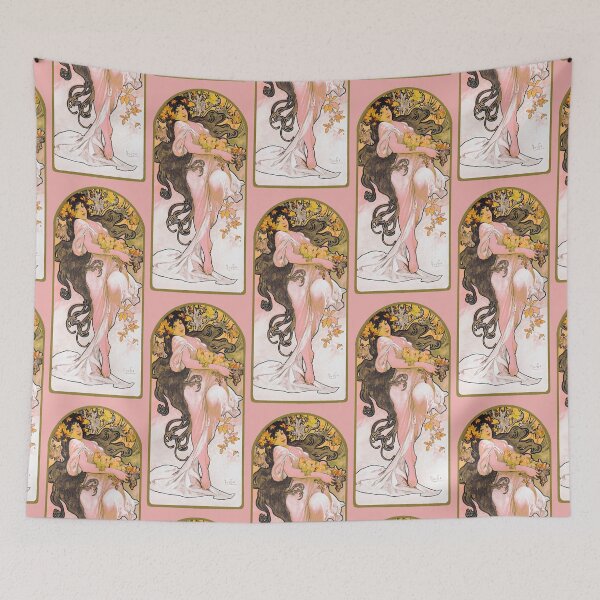 Item preview, Art Nouveau The Seasons Painting  by Alphonse Maria Mucha designed and sold by Tamas Das.