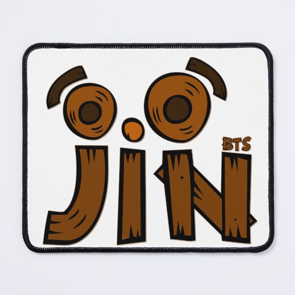 Item preview, JIN BTS Art Wood Brown Style designed and sold by myusic.
