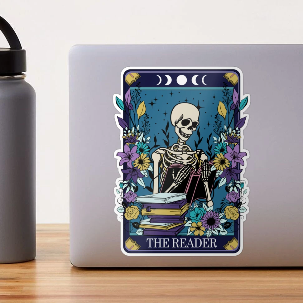Tarot Card Stickers for Sassy Girl, Skeleton Sticker, Waterproof Vinyl  Stickers for Tumblers, Full Color Stickers for Laptop, Funny Stickers 