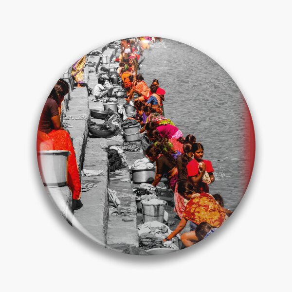 Item preview, Washing clothes at the ghat designed and sold by indiafrankk.